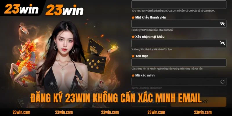 23WIN 20 Đăng ký 23WIN không cần xác minh email