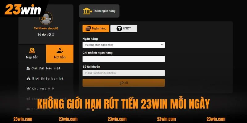23WIN 21 Không giới hạn rút tiền 23WIN mỗi ngày